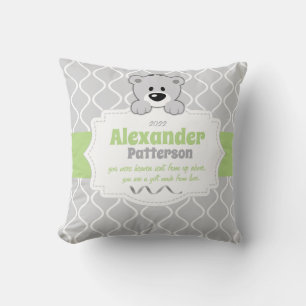 Coussin Soins infirmiers pour ours en peluche personnalisé