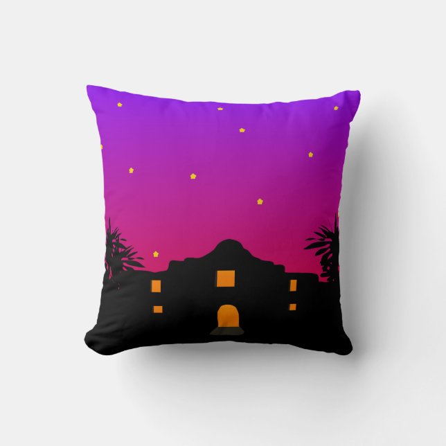Coussin Soirée à Alamo (Recto)