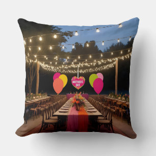 Coussin Soirée de la Fête des Mères en Bohême Rustique