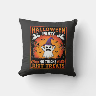 Coussin Soirée Halloween Fantôme Pas de Farces Juste des F