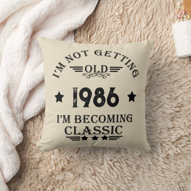 Coussin Soirée personnalisée vintage de 35 ans (Couverture)