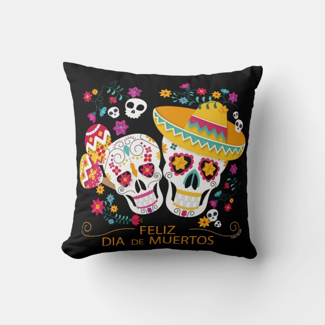 Coussin Soirée sucrière Joyeux Jour des Morts (Recto)