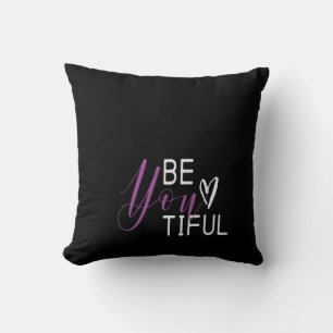 Coussin Sois-tu complètement élégant Citation noir blanc