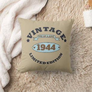 Coussin Soixante-dix vintages fête du 80e anniversaire