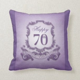 Coussin soixante-dixième Célébration d'anniversaire ave