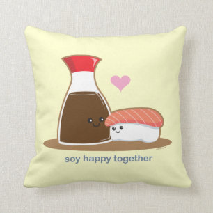 Coussin Soja heureux ensemble