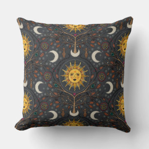 Coussin soleil d'hiver noir doux