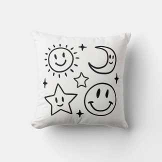 Coussin soleil et lune
