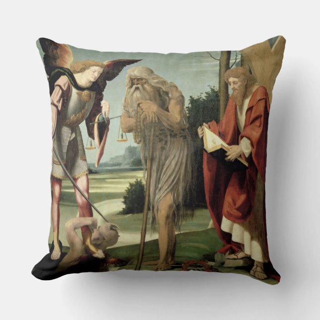 Coussin Solides solubles. Michael, Andrew et Onuphrius (Recto)