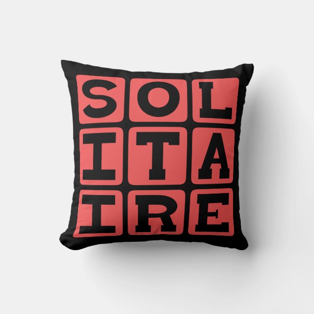 Coussin Solitaire, jeu de cartes pour une personne (Recto)