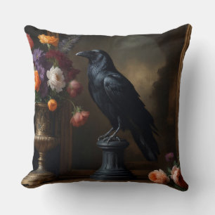 Coussin Sombre Academia Raven