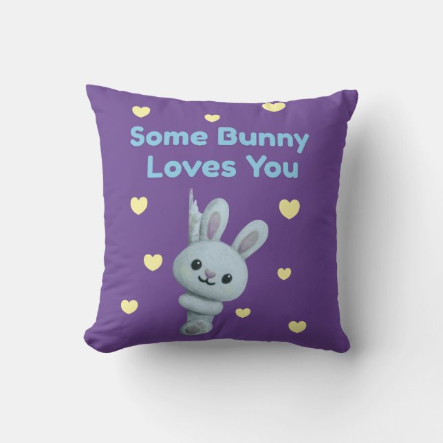 Coussin Some Bunny Loves You (Recto)