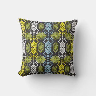 Coussin Songket Tenun Motif géométrique sans couture avec