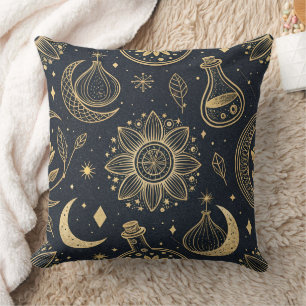 Coussin Sorcellerie Céleste Mystique - Botanique Or