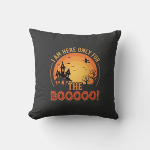 Coussin Sorcière d'Halloween Maison Hantée Boo Design_1