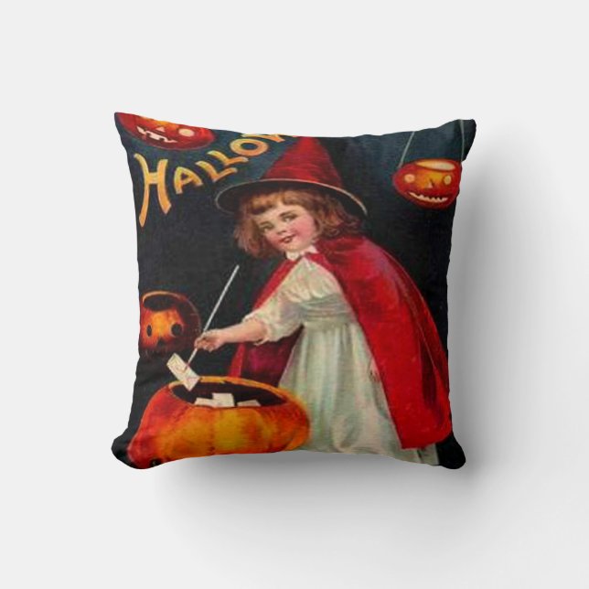 Coussin Sorcière et Jack O'Lanterns (Recto)