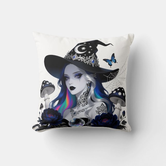 Coussin Sorcière mystique Imaginaire gothique Imprimer (Recto)