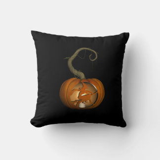 Coussin Sorcière sur baguette Citrouille sculpté Jeu d'ore