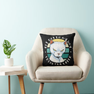 Coussin Sortez de mon chemin freaking loser, Moody Cat Inv