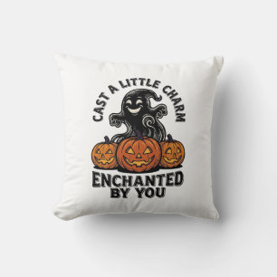 Coussin Sortilège d'amour Fantôme Art de citrouille vintag