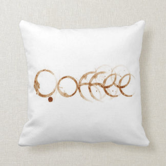 Coussin souillé par café