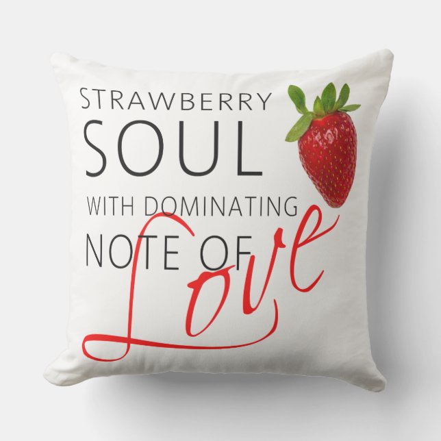 Coussin Soul aux fraises (Recto)