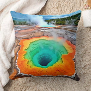 Coussin Source chaude vibrante : l'art merveilleux de la T