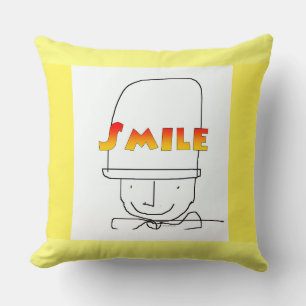 Coussin Souriez Sunny Jaune Heureux Upbeat