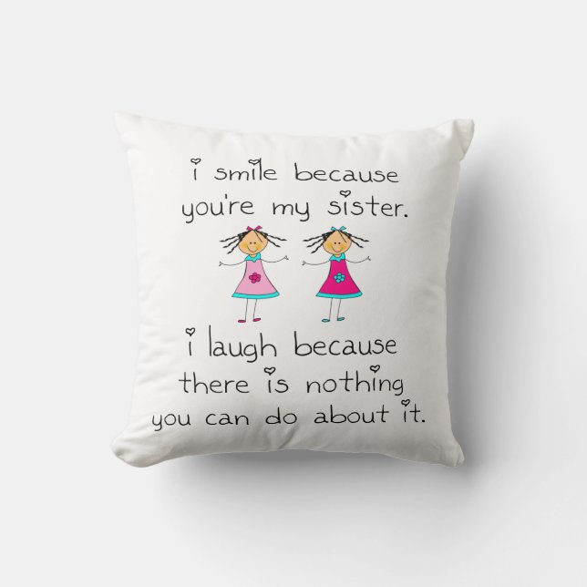 Coussin Sourire de soeur (Recto)