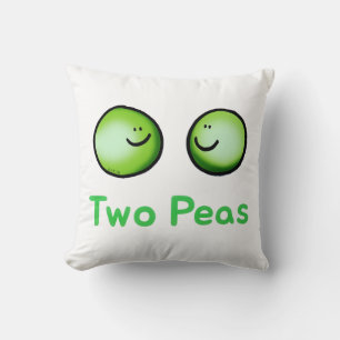 Coussin Sourire Deux Pois Cute Friendship Art