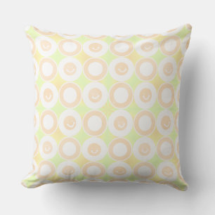 Coussin Sourires amicaux Aquamarine Pomade Blanc