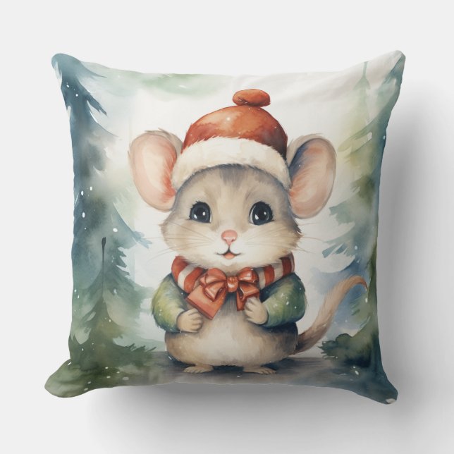 Coussin Souris de Noël (Recto)