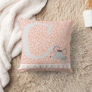 Coussin Souris mignonne et À petits pois infirmière person