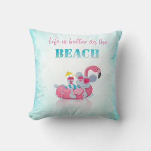 Coussin Souris mignonne Plage élégante