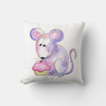 Souris Whimsical mignonne avec Cupcake