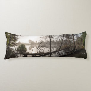 Coussin sous-bois et étang body pillow