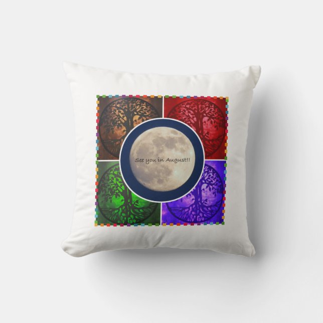 Coussin Sous des cieux d'août… (Recto)