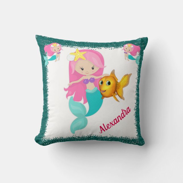 Coussin Sous la sirène de mer (Recto)