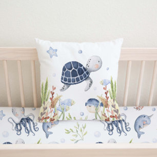 Coussin Sous le décor de la Nourriture de la Mer, Tortue