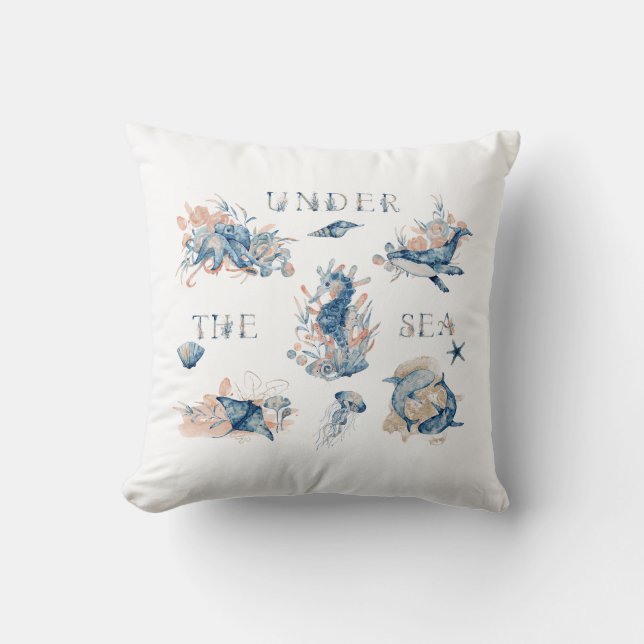 Coussin Sous l'Oreiller à jet de mer (Recto)