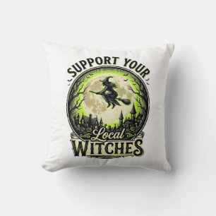 Coussin Soutenez Vos Sorcières Locales Design Halloween Vi