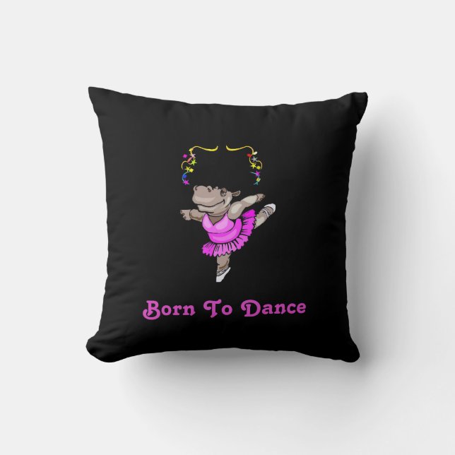 Coussin "Soutenu pour danser" le carreau de ballerine (Recto)