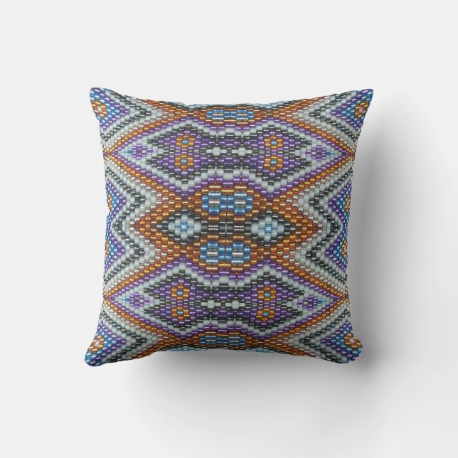 Coussin Southwestern Bead Art (Verso)
