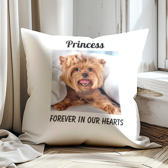 Coussin Souvenir de la mémoire de chien animal de compagni (Pet remembrance pillow-white)