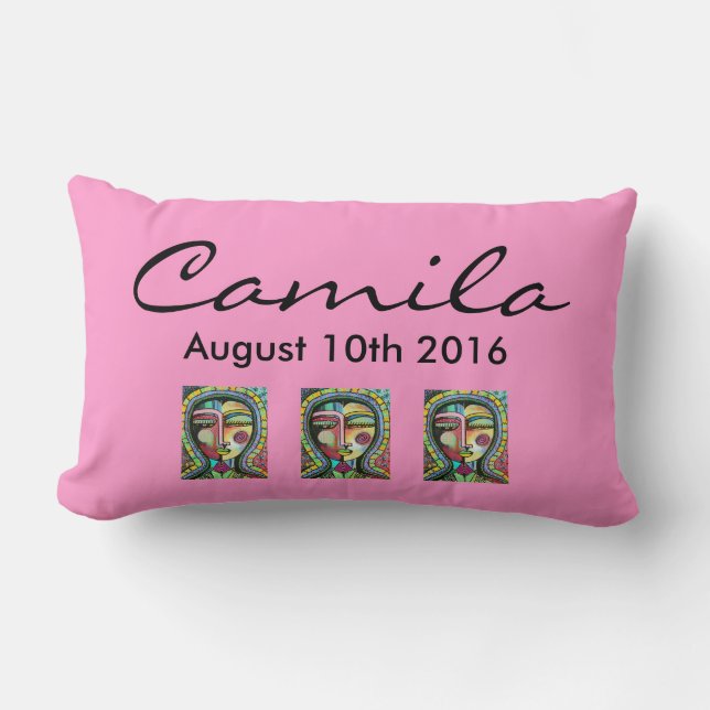 Coussin - souvenir de Quinceanera avec le nom et (Recto)