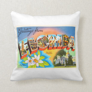 Coussin Souvenir de Vintage voyage de la Floride FL d'éta