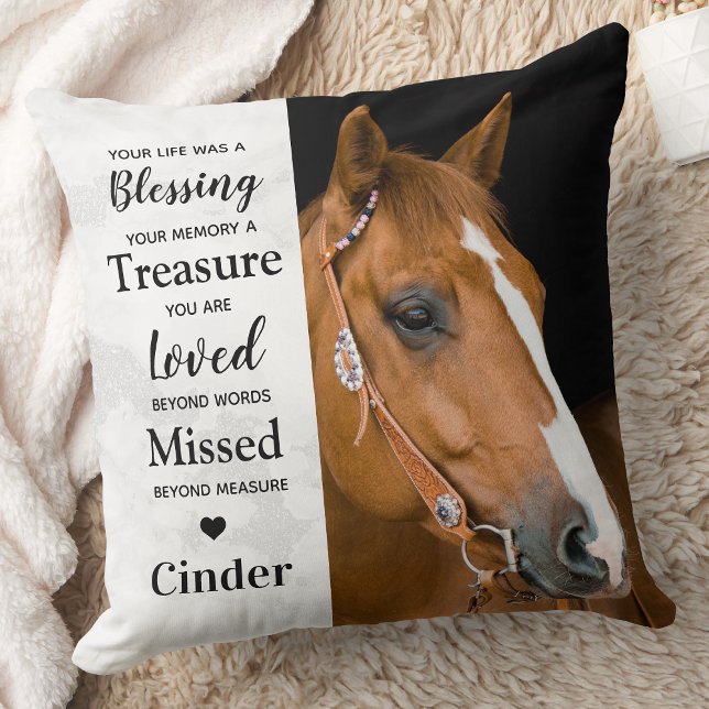 Coussin Souvenir moderne Personnalisé 2 Photo Mémorial (Créateur téléchargé)