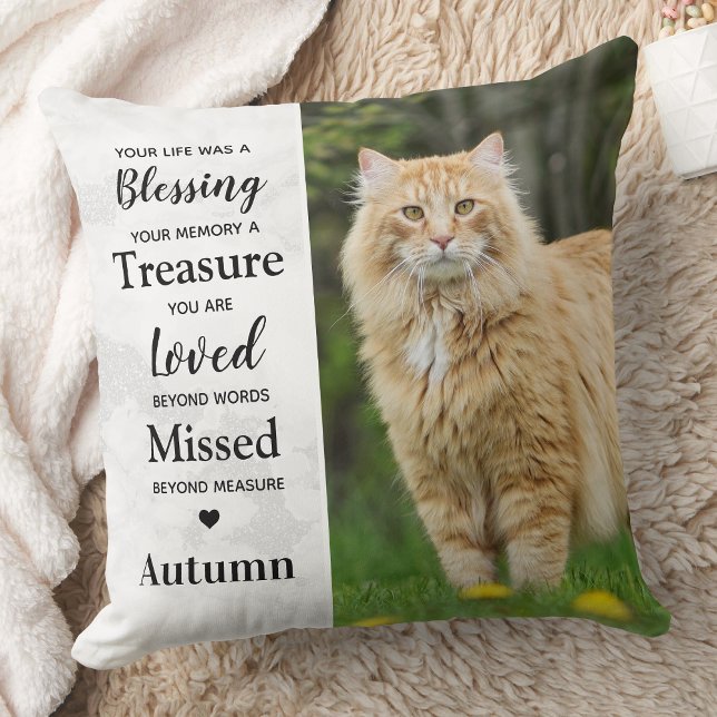 Coussin Souvenir moderne Personnalisé 2 photo Mémorial (Créateur téléchargé)