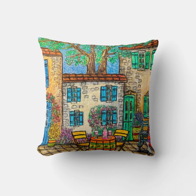 Coussin Souvenirs de Provence Jeu d'Oreiller (Recto)