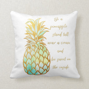 Coussin Soyez un carreau d'ananas dans les tons de vert/de